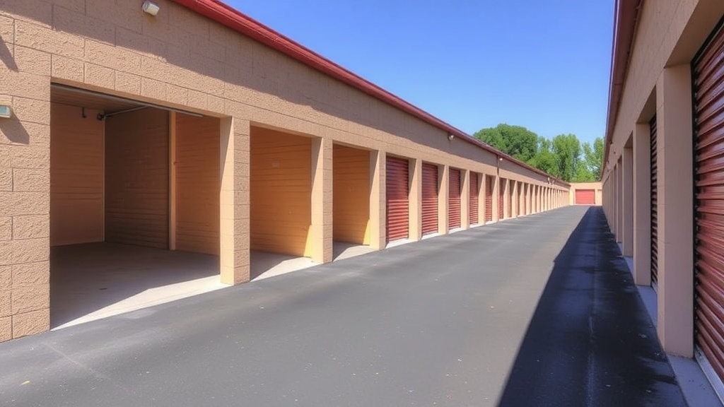 Drive-up storage units with easy access