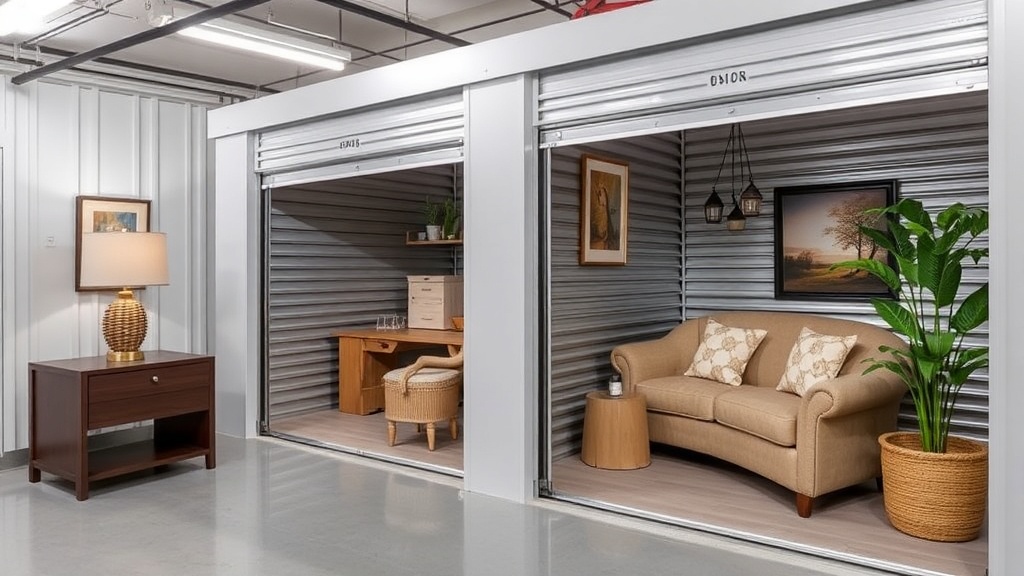 Climate-controlled storage units with furniture protection features