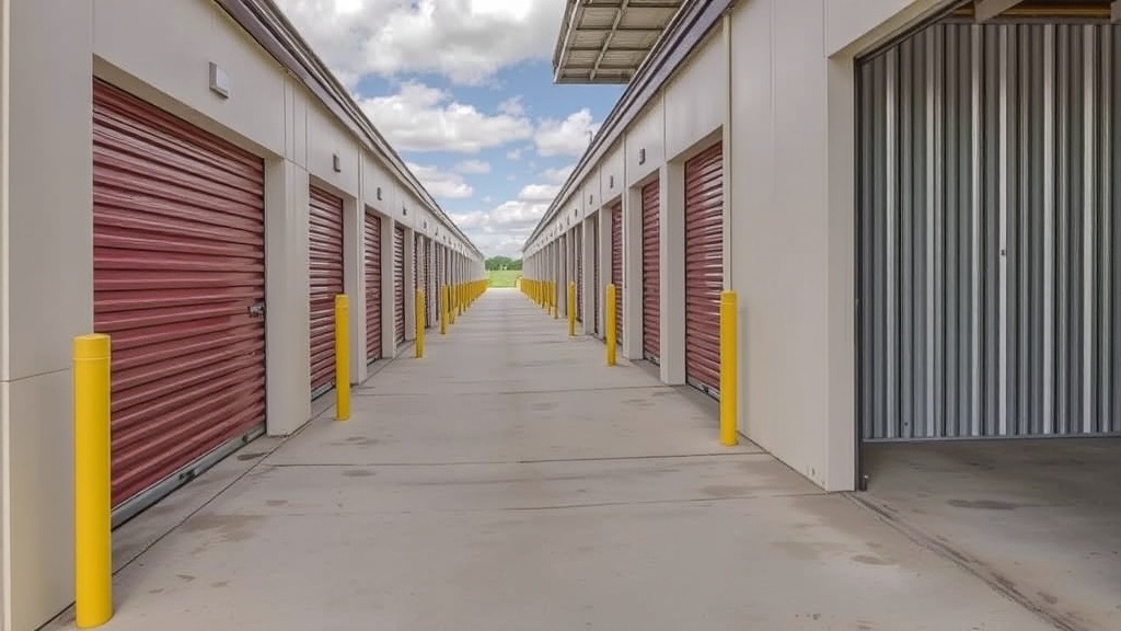 Storage units with drive-up access at a Yukon Oklahoma self storage facility