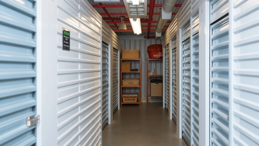Climate-controlled interior storage units with enhanced security features for household items